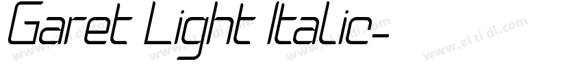 Garet Light Italic字体转换